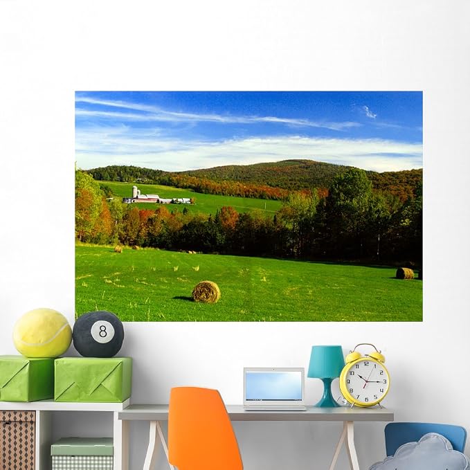 Amazon.com: Wallmonkeys Scenic Farm Wall Mural Peel and Stick Graphic