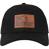Girl Father Daddy Dad hat Gifts Fathers Day Birthday for Dad Papa from Daughter Wife Son Friends for Men, Black Trucker Leather Patch Hat