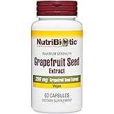 NutriBiotic – Grapefruit Seed Extract Capsules 250 mg, 60 Count - Maximum Strength with Bioflavonoids