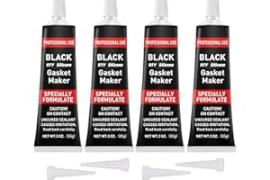1DFAUL 340g RTV Silicone Gasket Maker, Black High Temp Silicone Resist Oil, Anti-Freeze RTV Silicone Sealant for Engines, Gea