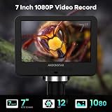 Andonstar AD246-M Digital Microscope 3 Lens Soldering Coin Biological 1080P 7" view 3