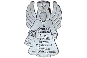 Cathedral Art (Abbey & CA Gift athedral Art Silver Guardian Angels at Work and Play Sun Visor Clip, Nurses