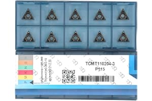 CDBP CNC Carbide Inserts TCMT21.51 / TCMT110204-MD for Metal Cutting Steel, Semi-Finishing chipbreaker for Turning Cutter, 10 PCS.