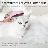 Aumuca Cat Brush with Release Button Pink Grooming Tool Long Short Hair view 6