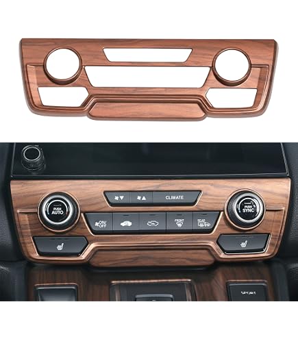 Peach Wood Grain Steering Wheel Trim - 3PC ABS Button Covers For Honda CR-V 2017-2021