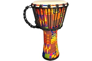 KUYT RUOSWTE 8-inch Djembe Drum, West African Style Hand Drum，Drum Circles,Percussion Music Bongo Drum，Music Healing Instrument