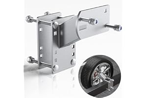 POOWEE Stainless Steel Spare Tire Carrier - Spare Tire Mount for Boat Trailer,Trailer Spare Tire Holder Holds Up to 150Lbs,Fits Trailer Wheels With 4,5,6 Lugs and Bolt Patterns of 4",4.25",4.5",4.75",5",5.5"