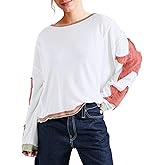 Women Oversized Cotton Long Sleeve Shirts Star Crewneck Pullover Y2K Top 2025 Fall Winter Fashion Grunge Clothes