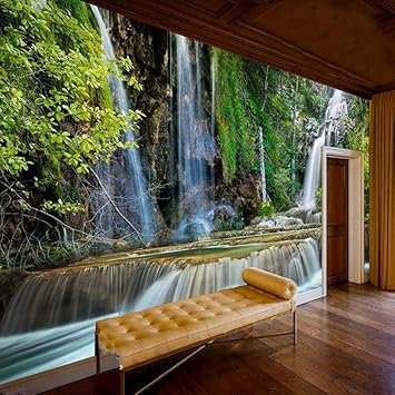 3d Foto Wallpaper Seide Stoff Wasserfall Landschaft Wandmalerei Wohnzimmer Sofa Schlafzimmer Wand Hintergrunde Home Decor 250x200cm Wxh Amazon De Baumarkt