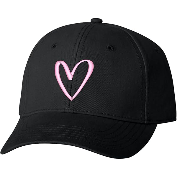 New Custom Designed Black Distressed Baseball Cap with Double Pink Heart Design Amazon.com: Bless Your Heart Women main image 4