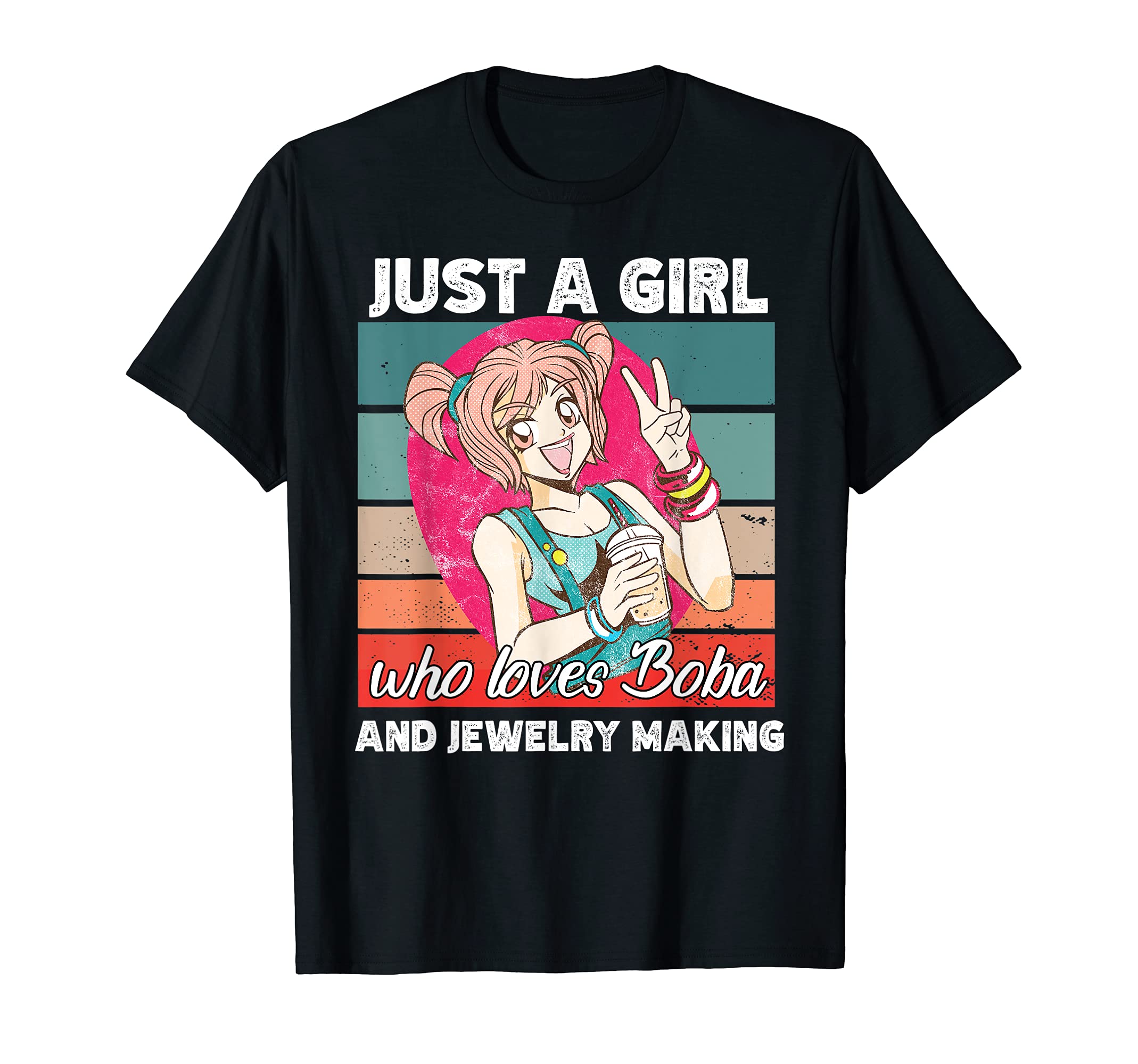 Just a girl who loves boba and Jewelry making kawaii T-Shirt