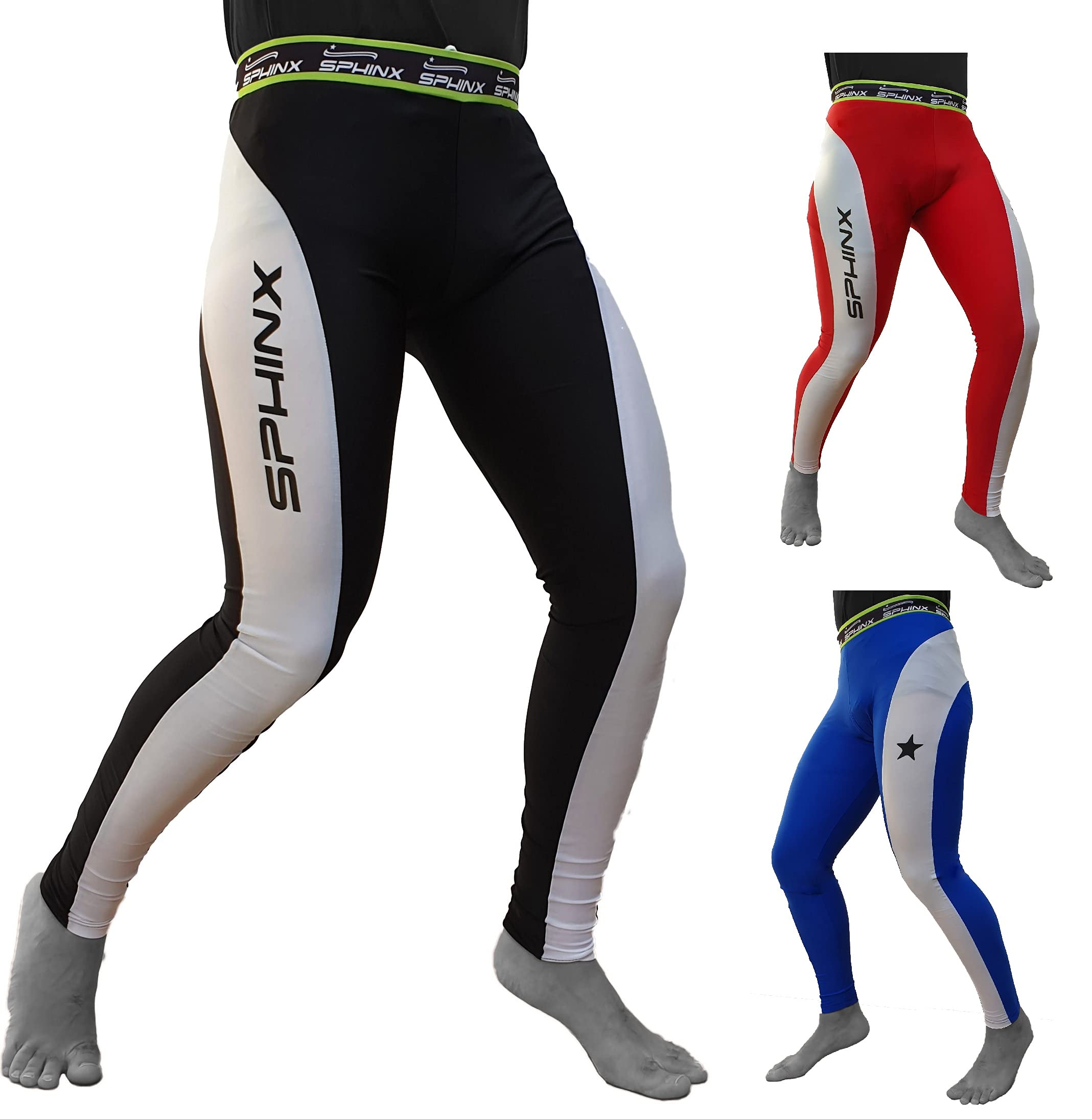 Kenneth J Lane Compression Leggings lang (M, Schwarz) Sporthose, M Unisex-Erwachsene