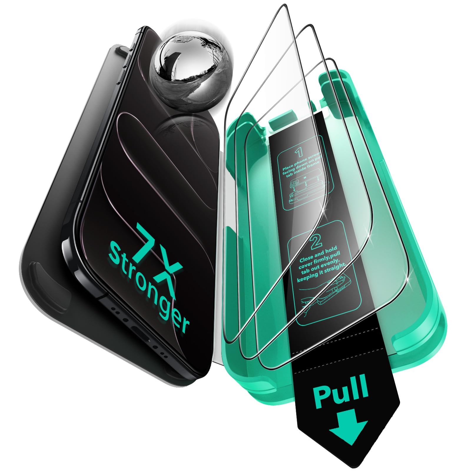 Photo 1 of ESR 3 Pack 9H+ Glass for iPhone Air Screen Protector?[Military-Grade Shatterproof], with AR Anti-Reflective Technology, Armorite Ultra-Tough Tempered Glass for iPhone 17 Air with Ultra Fit Tray