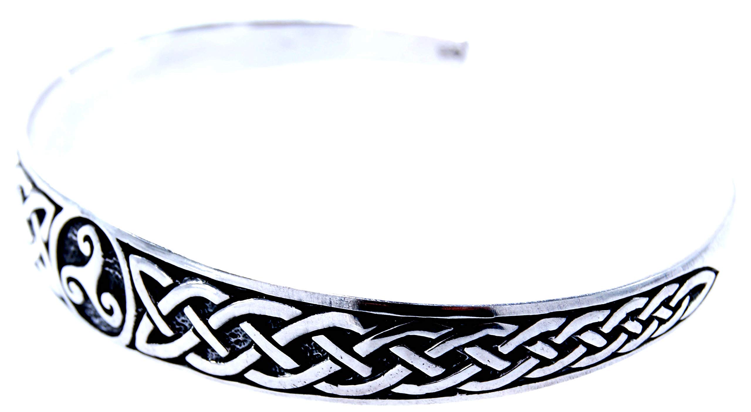 Kiss of Leather 925 Sterling Silver Triskele Celtic Knot Bracelet