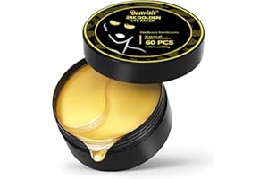 Danvisit 60 Pcs Under Eye Patches Wrinkle Treatment for Women, 24K Gold Eye Mask for Removing Dark Circles and Puffiness