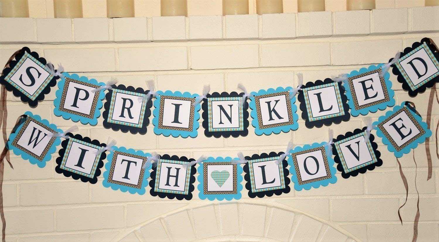 Amazon Com Navy Blue And Turquoise Sprinkled With Love Baby