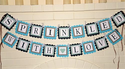 Amazon Com Navy Blue And Turquoise Sprinkled With Love Baby