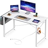 AODK 40 inch Small Computer Desk with Power Outlet
