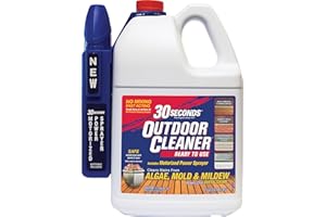 30 SECONDS Mold and Mildew Stain Remover | 1.3 Gallon | Ready to Use | Battery Powered Spray Wand