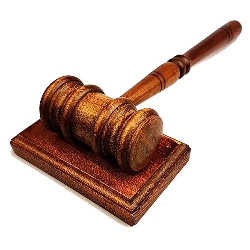Gavel & Sound Block Handmade Wooden Lawyers Judges Gavel 11