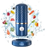 Fabenix Fruit and Vegetable Cleaning Machine, Fruit and Vegetable Cleaner, USB Wireless Food Purifier, Cleaner Device for Washing Fruits, Vegetables, Rice, Meat and Tableware (Blue), Medium