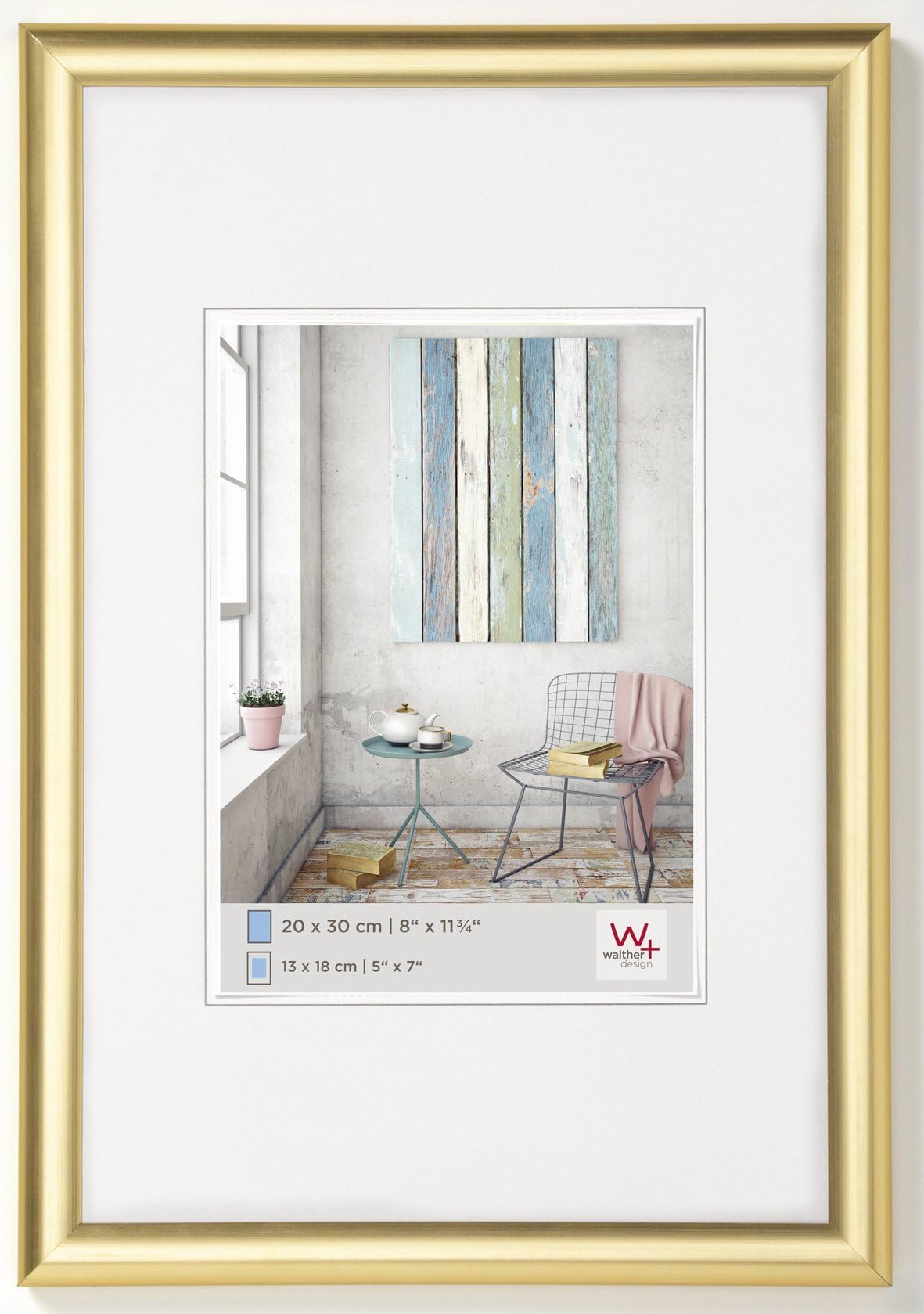 walther Design Picture Frame Gold 40 x 50 cm Trendstyle Plastic Frame KP050G