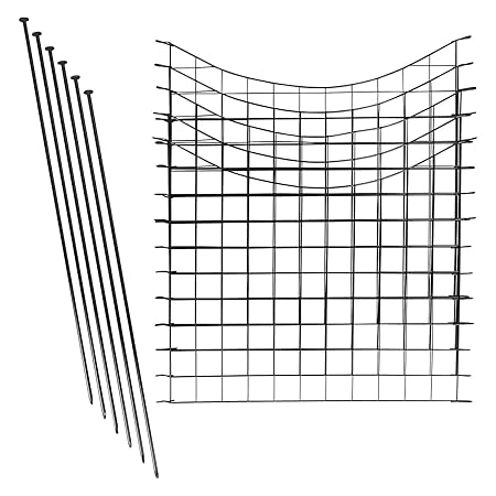 Teichzaun Set / Komplettsett in versch Verpackungseinheiten und versch Formen, grün (5x Unterbogen, Anthrazit)