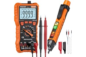 Proster Electrical Test Kit with TRMS 6000 Counts Multimeter & Non-Contact Voltage Tester Pen for DIY Appliance Repair