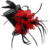 Toyvian Mini Top Hat Headband Lightweight Halloween Hair Band for Women Classic Fabric Fascinator for Party Costume and Holiday Accessories 5.31X3.93X4.33 Inches