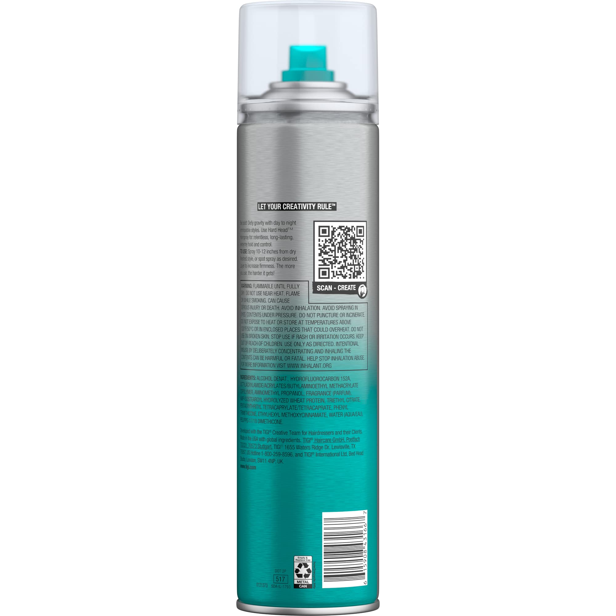 TIGI Bed Head Hard Head Hairspray for Extra Strong Hold 11.7 oz