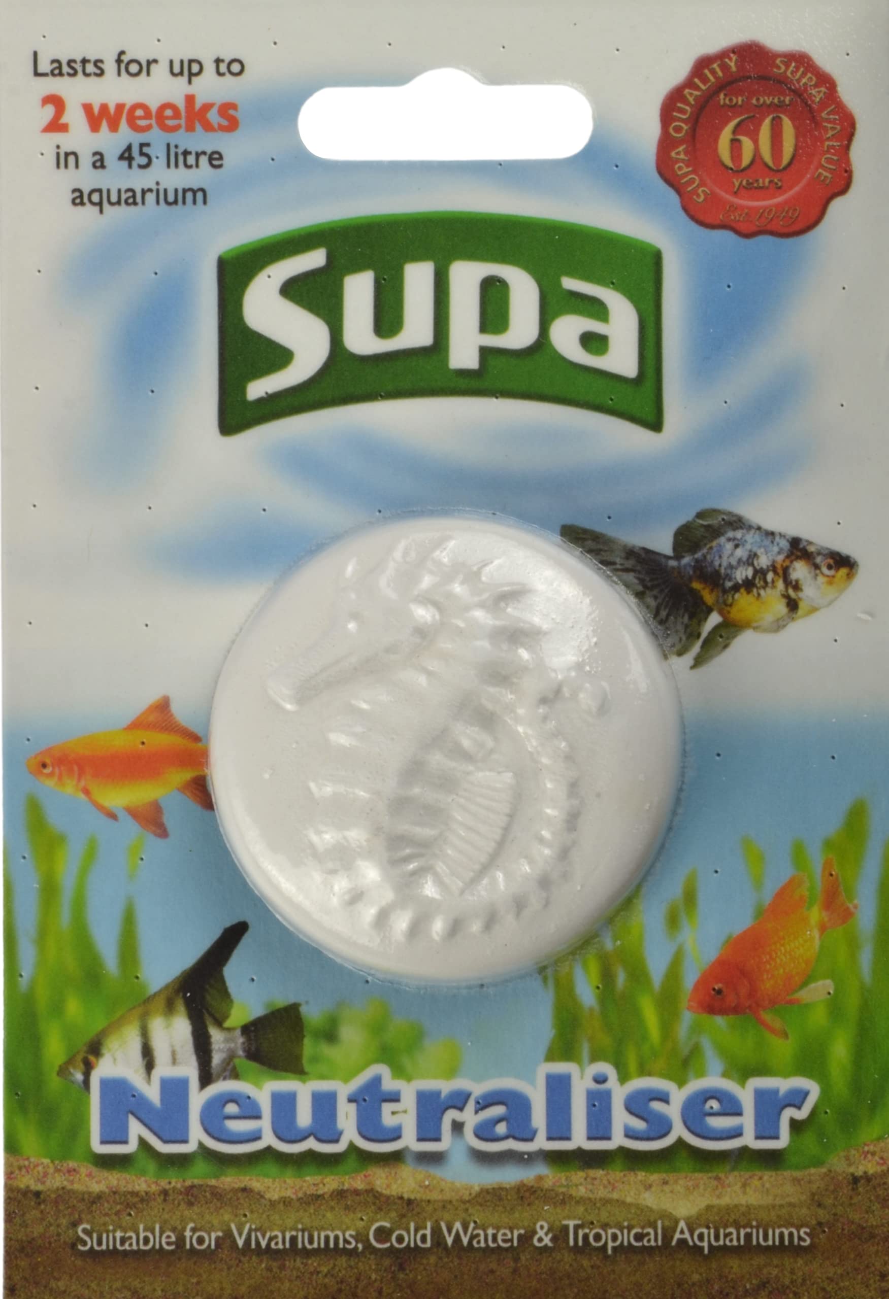 Supa Neutraliser Block (Pack of 12), Slow Release Block That Will Assist In Neutralising The Aquarium Water, Can Be Used In A Vivarium To Produces A Calcium Rich Environment For Turtles and Terrapins