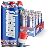 REDCON1 Energy High Performance Drink, Freedom Frost - Zero Sugar Energy Drink with Alpha GPC Nootropic - 200mg Natural Caffeine from Green Coffee Beans - Vitamin B6, B12 &amp; B5 to Boost Mood (12 ct)