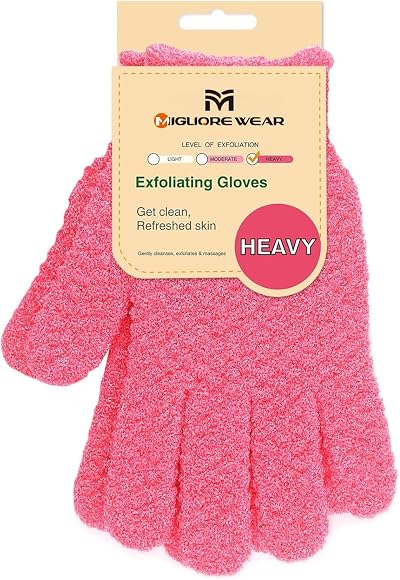 Migliore Wear Exfoliating Gloves, 3 Textures for Healthy Skin