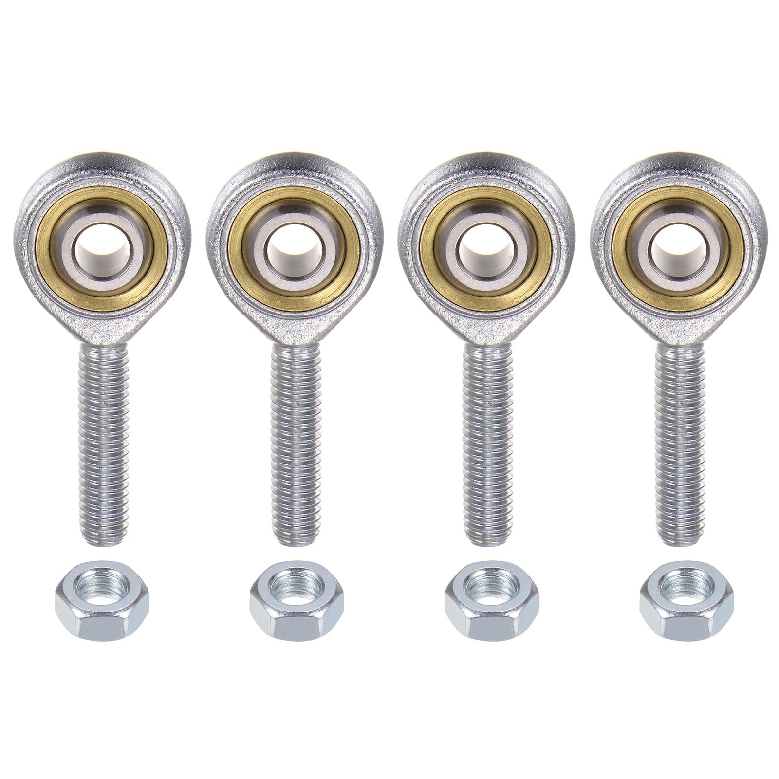 Photo 1 of uxcell 4pcs SA6TK POSA6 M6 Male Rod End Bearing M6x1 Right Hand Thread, Self-Lubricating Joint Rod Ends, Includes Jam Nut