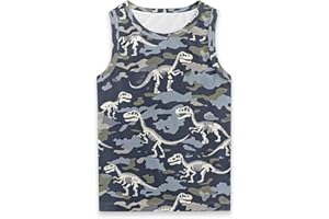 HUIACONG Boys Sleeveless Shirt Kids Tank Tops Athletic Workout Sports Tees Summer Vest Outdoor Clothes Outfit