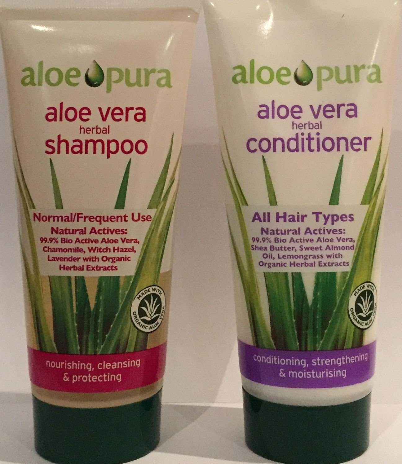 Aloe Pura Aloe Vera Herbal Shampoo Normal/Frequent 200ml & Conditioner