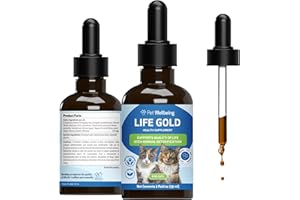 Pet Wellbeing Life Gold for Cats - Supports Detoxification & Healthy Immune Defenses with Burdock & Sheep Sorrel - NASC Certified & Vet-Formulated - 2 oz Liquid Formula