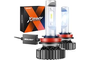 SEALIGHT H11/H8/H9/H16 Bulbs, H11/H8 Bulb for Powersport or Fog,H11 daylight white for ATV, Plug-and-Play, Packs of 2