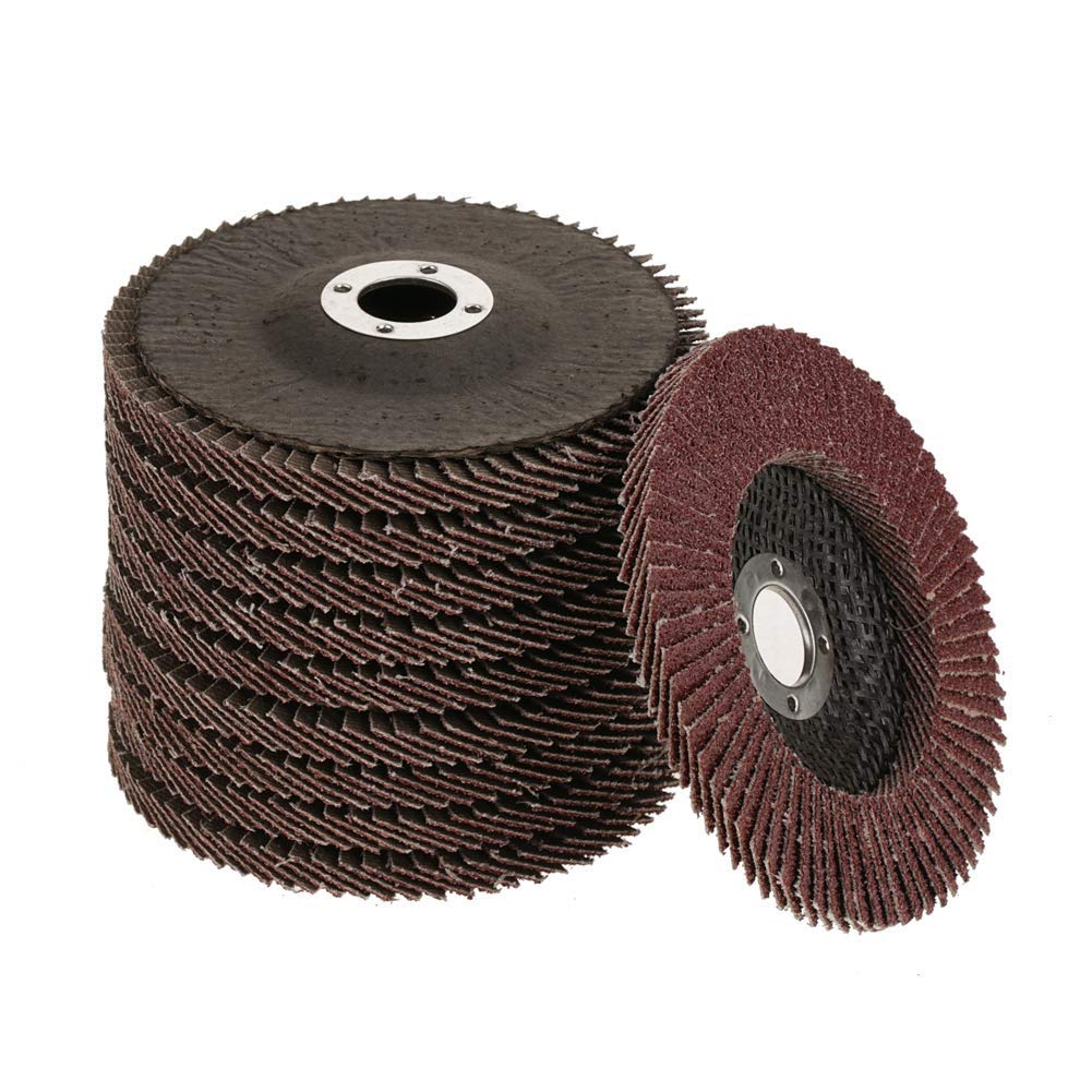 10Pcs Grit 60 Grinding Sanding Disc Polishing Wheel Grinding Flap Disc Aluminum Oxide Grinding Wheel 100*6*16 mm for Angle Grinders
