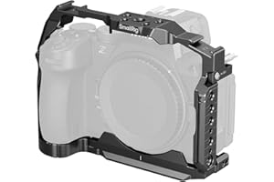 SMALLRIG Cage for Nikon Z5 II, Z5, Z6, Z6II, Z7, Z7II, Aluminum Alloy Camera Cage with Cold Shoe Mount, 1/4''-20 & 3/8''-16 T