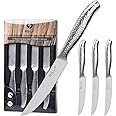 BILL.F Steak knives Serrated Steak Knife Set Stainless Steel Steak Knife Set of 4