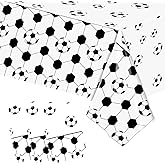 ASLERMURE 3 Pcs Soccer Party Tablecloths Soccer Birthday Party Decorations Plastic Table Cover for Ball Themed Supplies 54x108 Inches