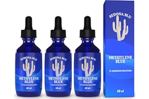 SEDONA BLU Methylene Blue Pharmaceutical Grade, USP Grade, No Formaldehyde, Methylene Blue Drops, High Purity Lab Compound, 1% Solution, Third Party Lab Tested – 60mL (3)