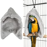 Dplolng Cozy Bird Blanket Bird Corner Fleece Birds Bed Warmer(Gray/M) | Comfort,Corner Fleece,Warmer Parrot House for Cage,Ideal for Parakeet Cockatiel Conure Lovebirds Finch Canaries