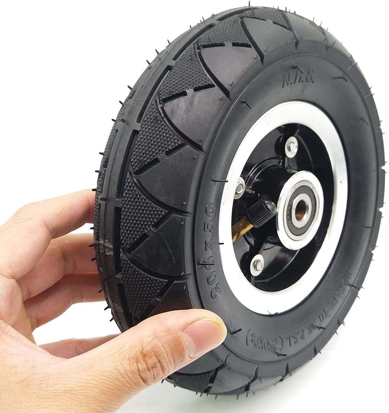 Automotive QIND Electric Scooter Tyre with Wheel Hub 8" Scooter 200x50 Tyre Inflation Electric Vehicle Aluminium Alloy Wheel Pneumatic Tire
