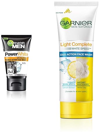 garnier men double action face wash