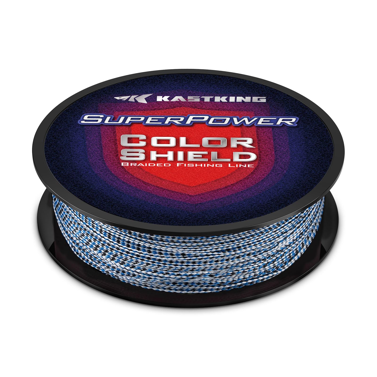 KastKing Superpower ColorShield Braided Fishing Line, Blue Smoke, 65LB, 500Yards, X4 Image