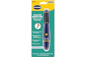 Dr. Scholl's Callus Remover Electronic Foot File, Electric Hard Skin Removal for Feet, Effortless Soft Smooth Skin in Minutes, Perfect for Travel, for Women & Men, AAA Batteries Included