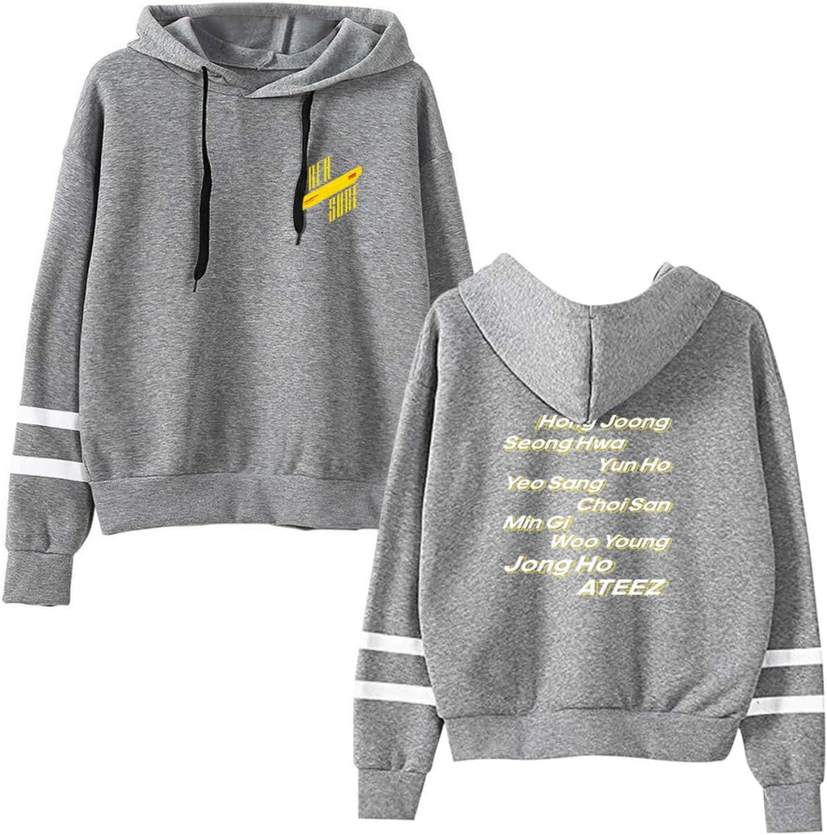 Kpop ATEEZ Autumn Winter Printed Hoodies Long Sleeved Sweatshirts Yunho Yeosang San Mingi Wooyoung Jongho