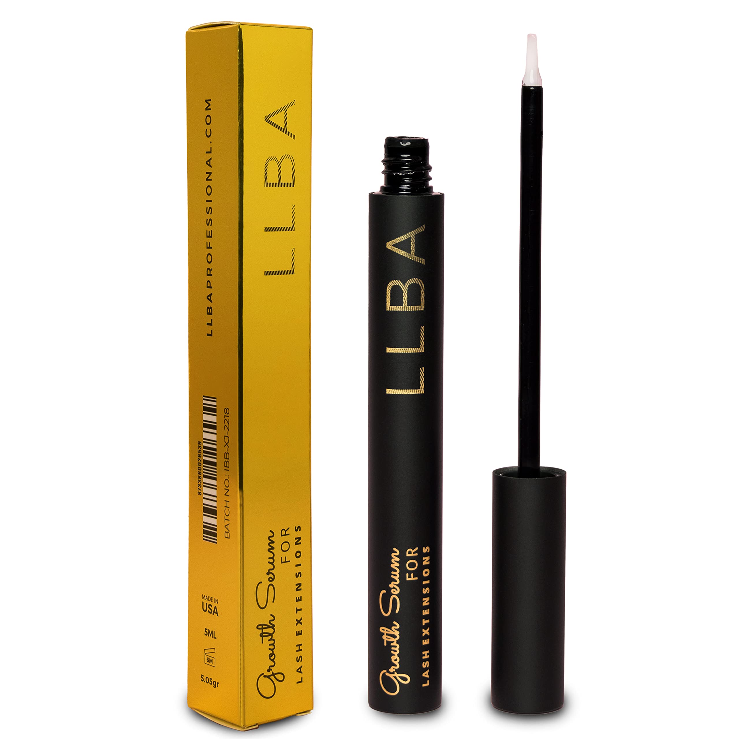 LLBA Growth Serum For Lash Extension | Enhancing Serum for Natural Lashes, Lash Extensions & Eyebrows | Eyelash Serum To Grow Lashes Fuller & Longer Looking Eyelashes 5ml (Packaging May Vary)